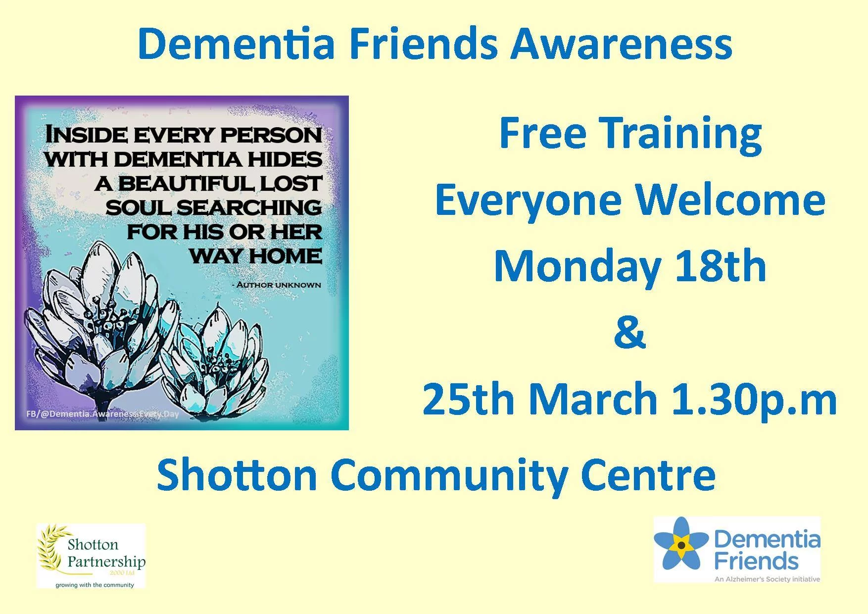 dementia friendly Shotton Partnership