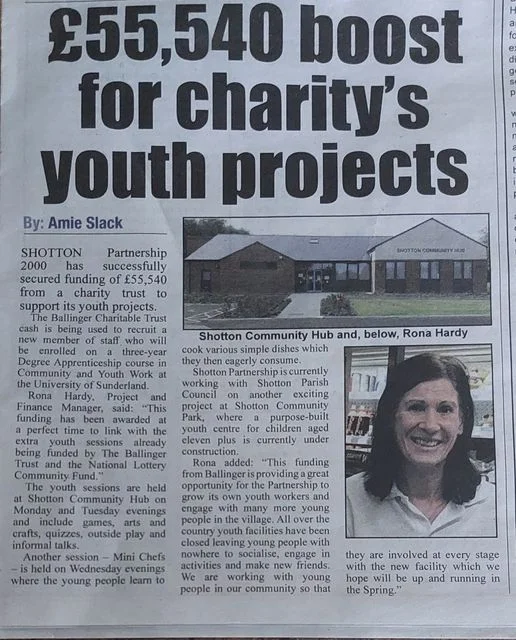 Shotton Awarded Ballinger Trust Funding