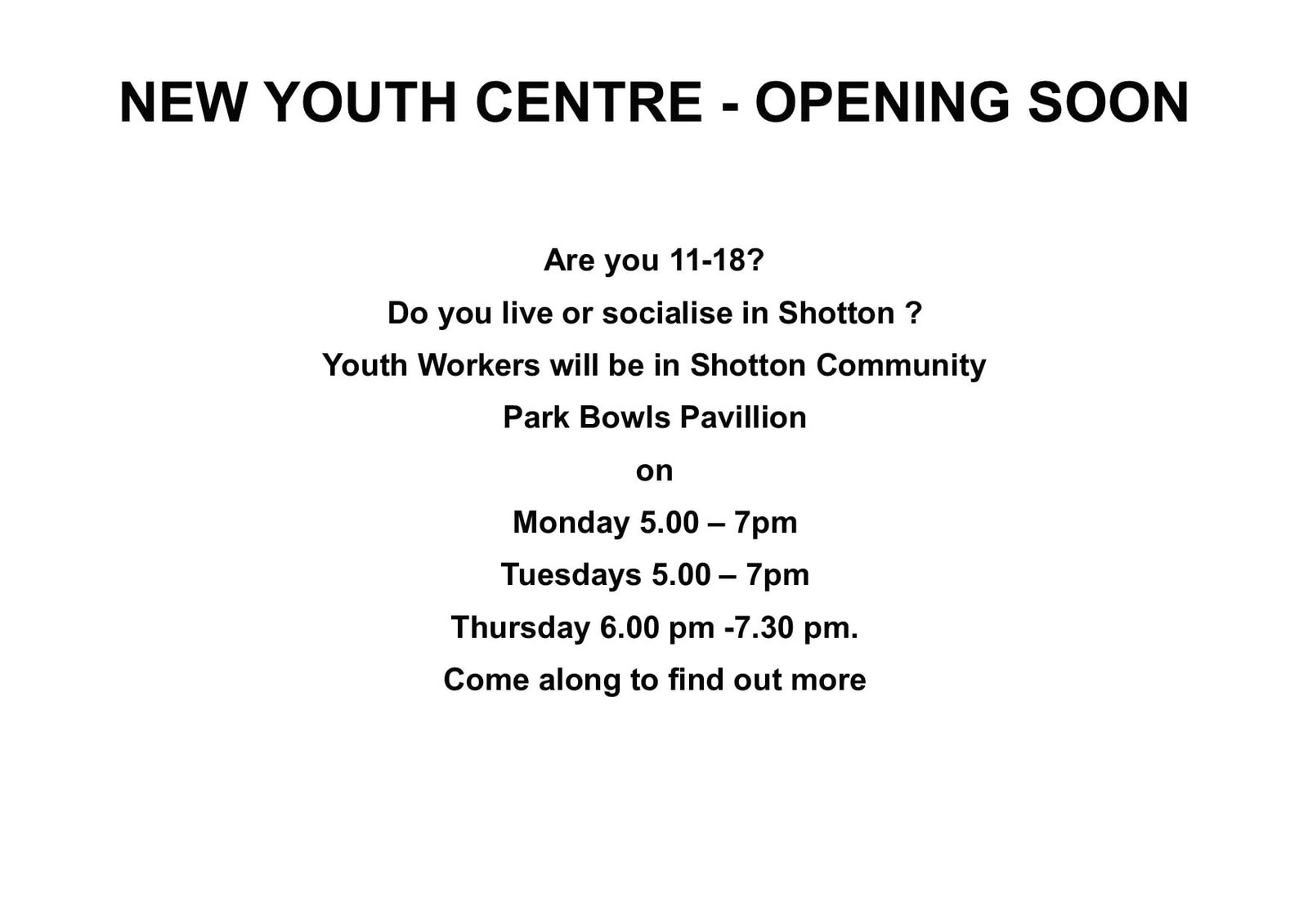 New Youth Centre
