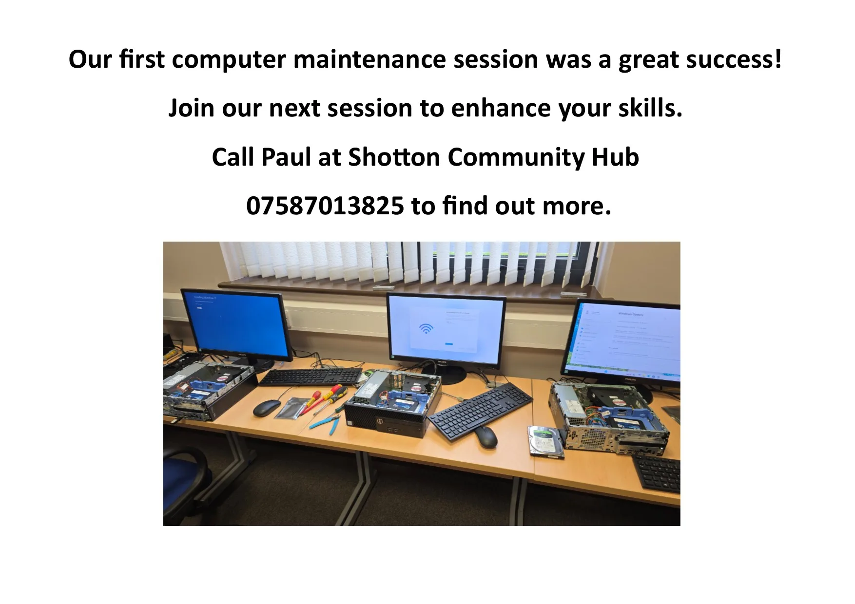 Computer Maintenance Successful First Session Computer Maintenance Successful First Session